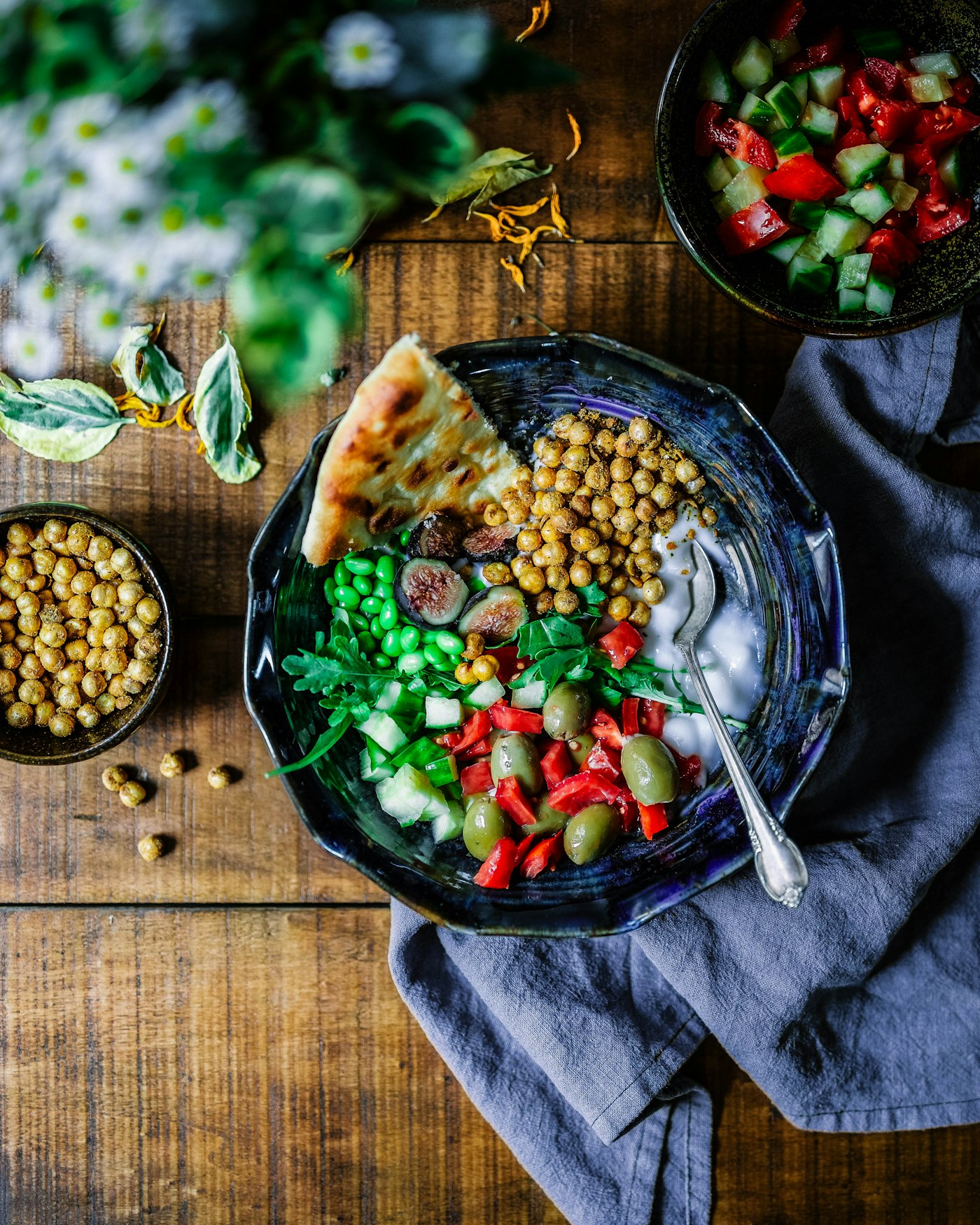 A fruit bowl with berries and seeds
